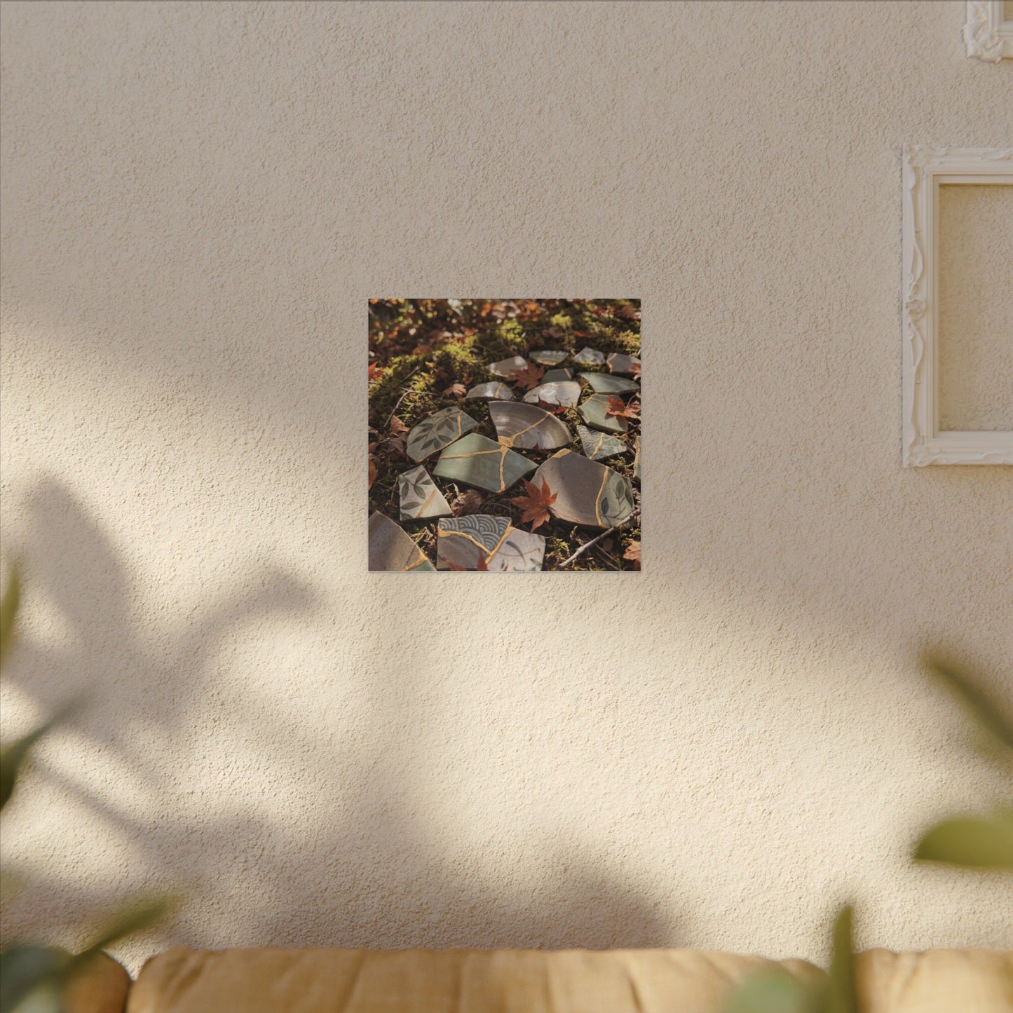 Broken Pottery Japanese Pattern Canvas Art | Elegant Japandi Art