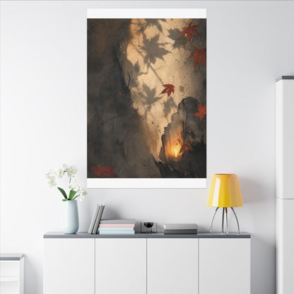 Shadow Play Texture Canvas Art | Neutral Japandi Art