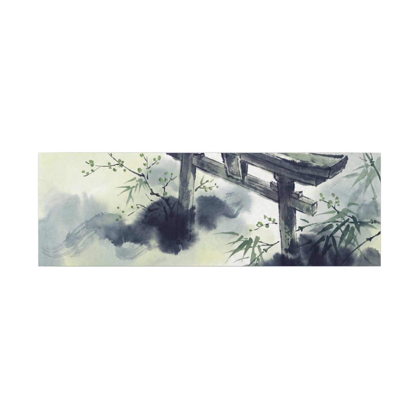Torii Gate Sumi E Canvas Art | Serene Zen Art