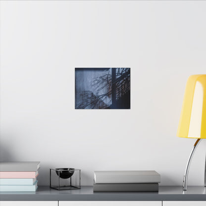 Shadow Play Moody Minimal Canvas Art | Moody Dark Japandi Art