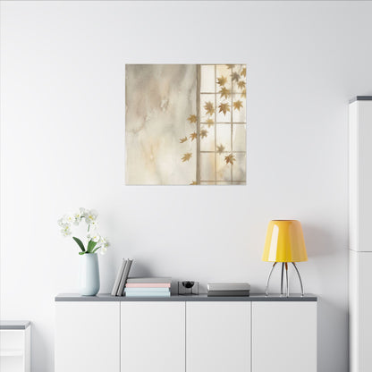Warm Shoji Screen Canvas Art - Watercolor Japandi