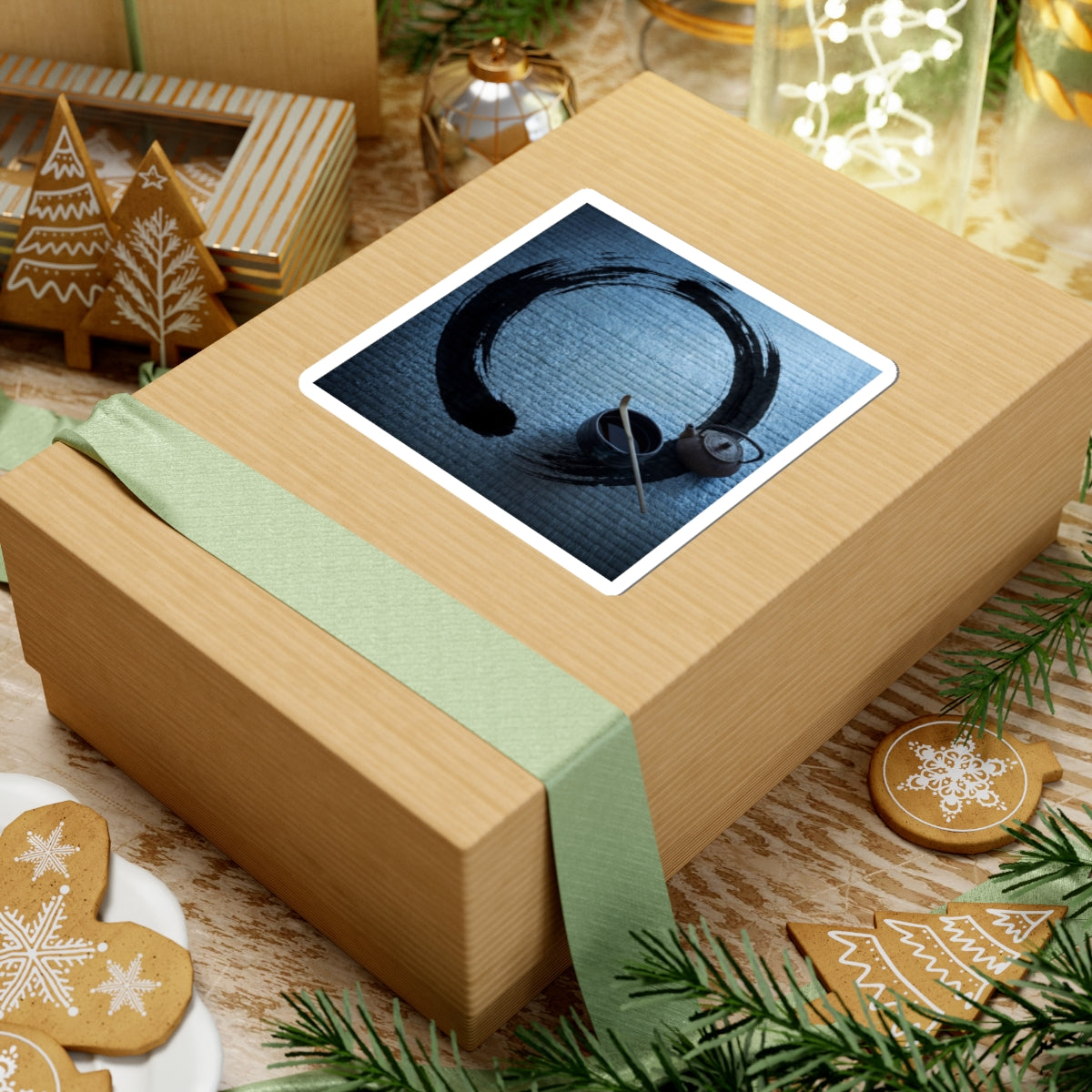 Tea Ceremony Winter Sticker | Zen Serene Design