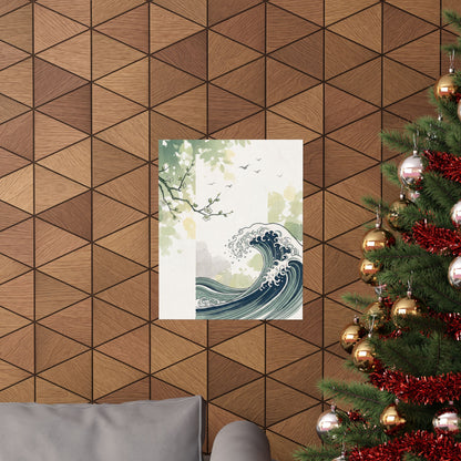 Ma Ocean Wave Wall Art Print - Zen Ukiyo E Inspired