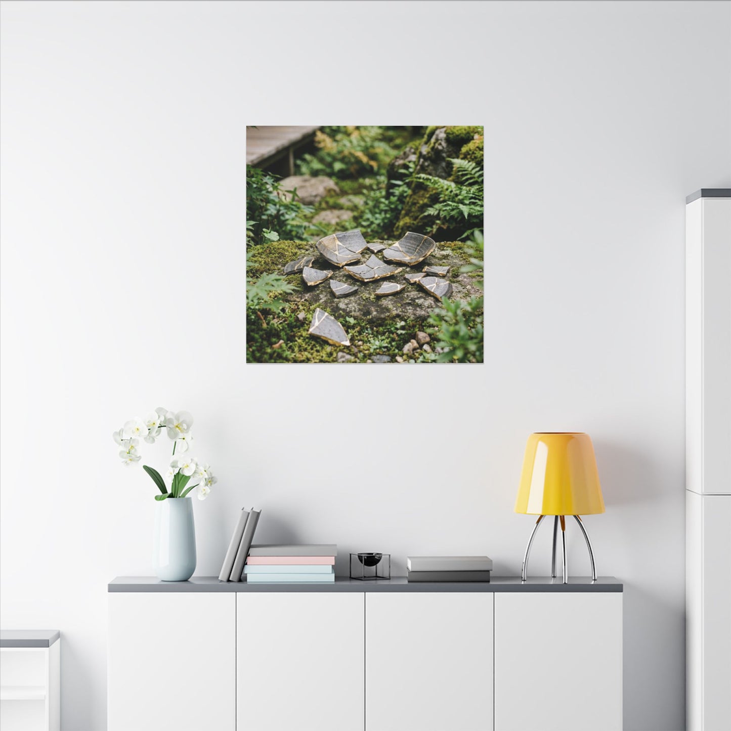 Summer Broken Pottery Gold Repair Canvas Art | Resilient Decor