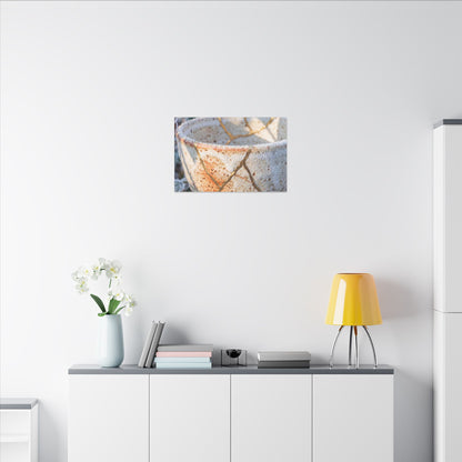 Resilient Ceramic Bowl Canvas Art - Gold Vein Kintsugi