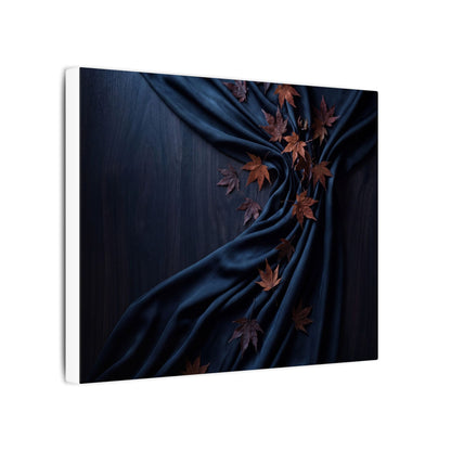 Silk Drape Autumn Canvas Art | Dark Japandi Sophisticated Design