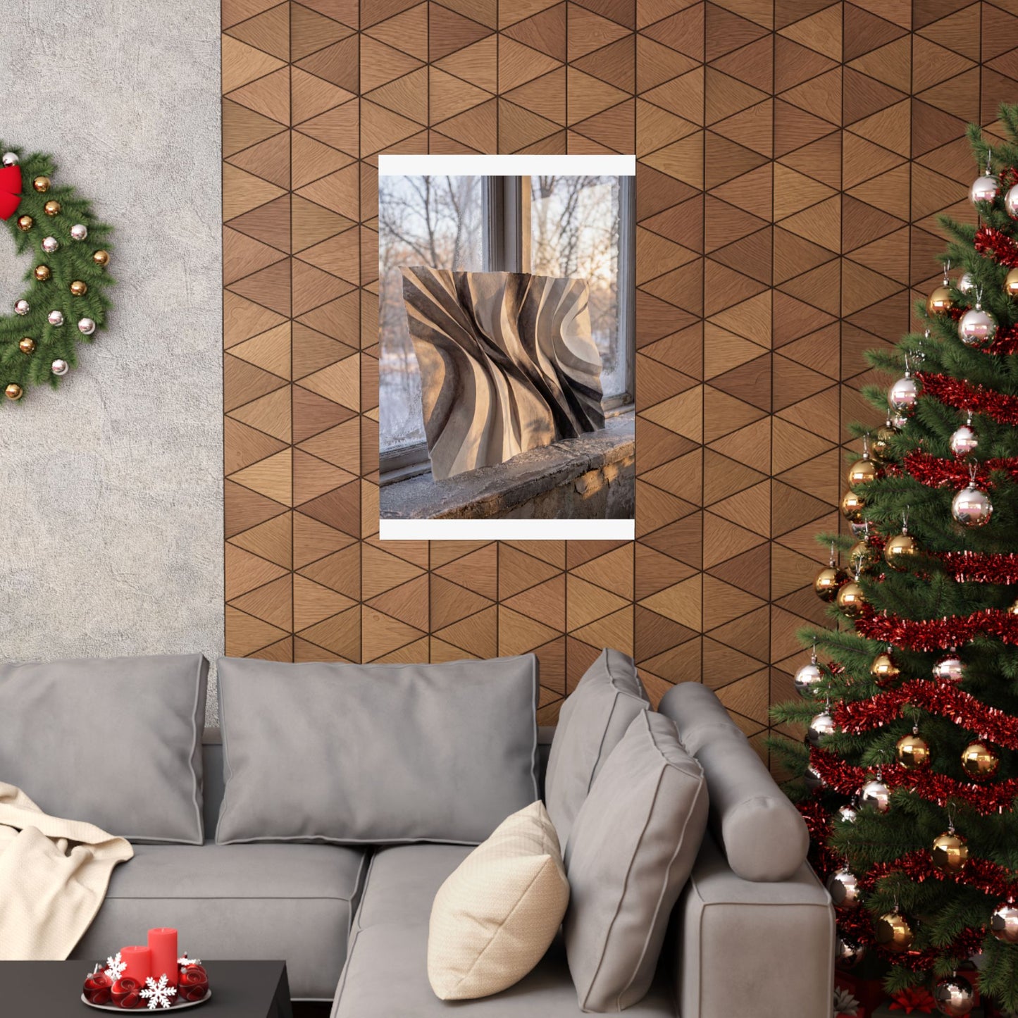 Paper Fold Minimal Line Wall Art Print | Cozy Japandi Art