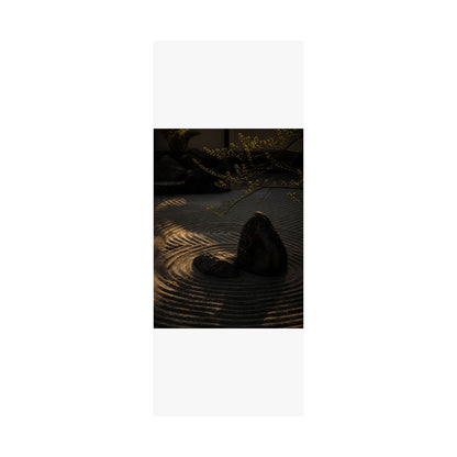 Golden Hour Rock Garden Wall Art Print - Dark Japandi Ma