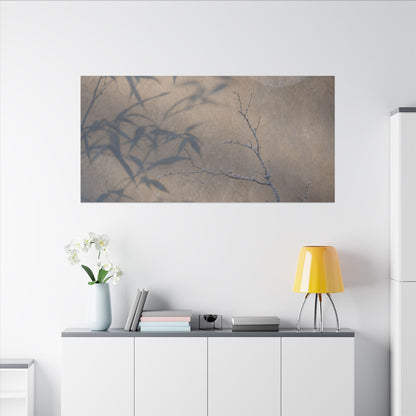 Shadow Play Canvas Art | Winter Japandi Japanese Pattern Art