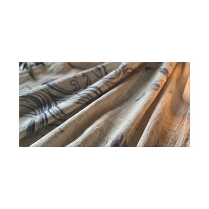 Fukinsei Silk Drape Canvas Art - Japandi Japanese Pattern