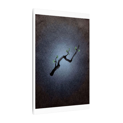 Ink Brushstroke Canvas Art | Spring Dark Japandi Moody Minimal Art