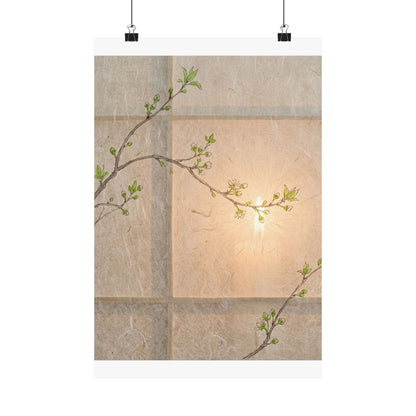 Fukinsei Shoji Screen Wall Art Print - Japandi Minimal Line Art Print