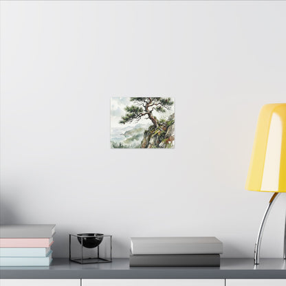 Pine Tree Spring Canvas Art | Japandi Neutral Design