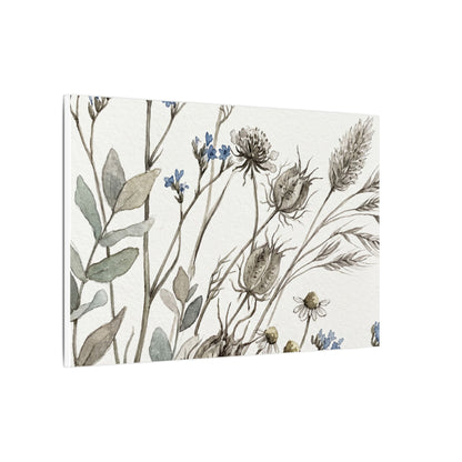 Dried Flowers Canvas Art | Summer Japandi Watercolor Art