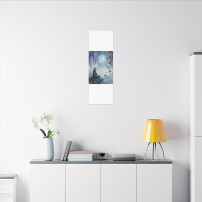 Zen Wisteria in Moonlight | Ukiyo E Inspired Canvas Art