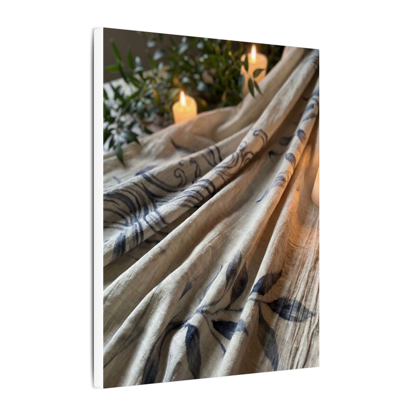 Fukinsei Silk Drape Canvas Art - Japandi Japanese Pattern