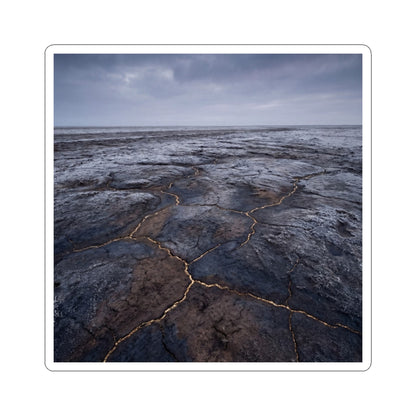 Ma Cracked Earth Sticker - Dark Japandi Dark Texture