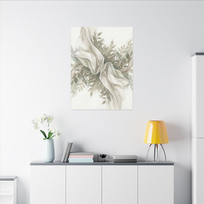 Summer Silk Drape Watercolor Canvas Art | Cozy Decor