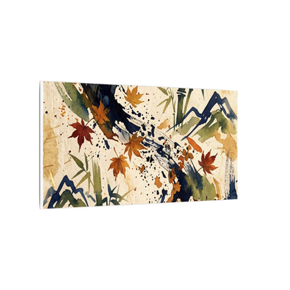 Golden Hour Ink Brushstroke Canvas Art - Zen Shibui