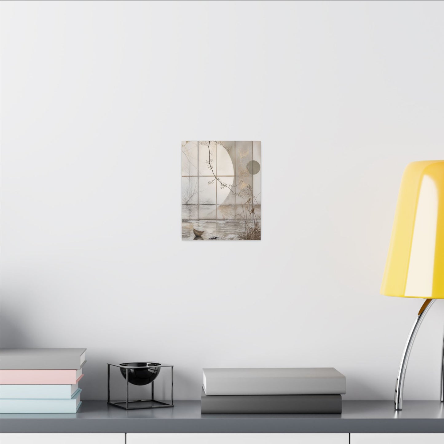 Winter Shoji Screen Japanese Pattern Canvas Art | Elegant Decor