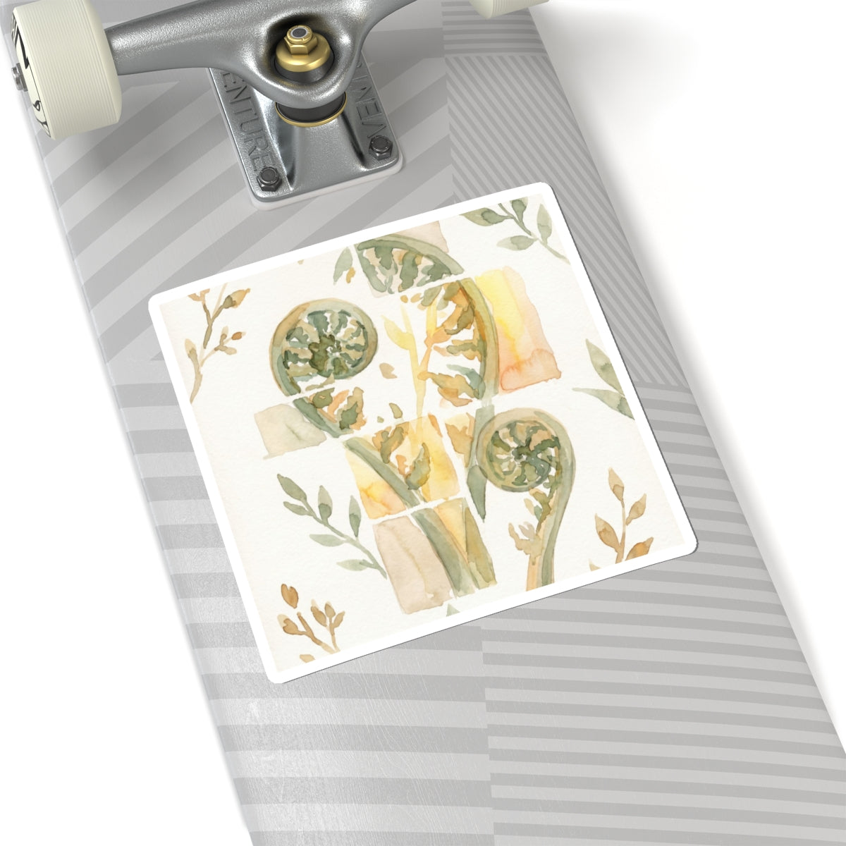 Fern Unfurling Sticker | Spring Japandi Watercolor Art