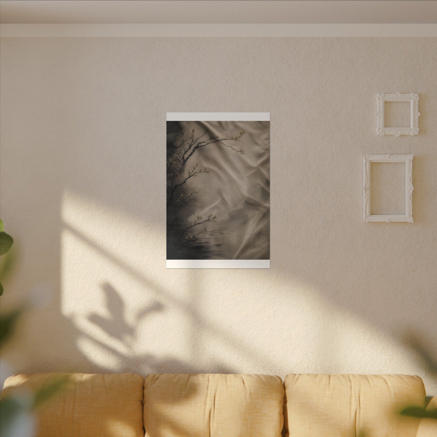 Silk Drape Canvas Art | Spring Japandi Japanese Pattern Art