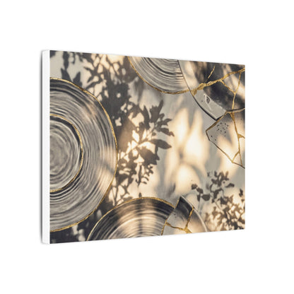 Healing Water Ripple Canvas Art - Gold Vein Kintsugi