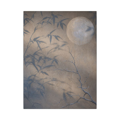 Shadow Play Canvas Art | Winter Japandi Japanese Pattern Art