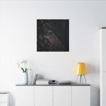 Shadow Play Winter Canvas Art | Dark Japandi Moody Design