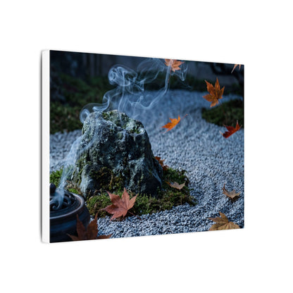 Autumn Incense Smoke Karesansui Canvas Art | Calm Decor