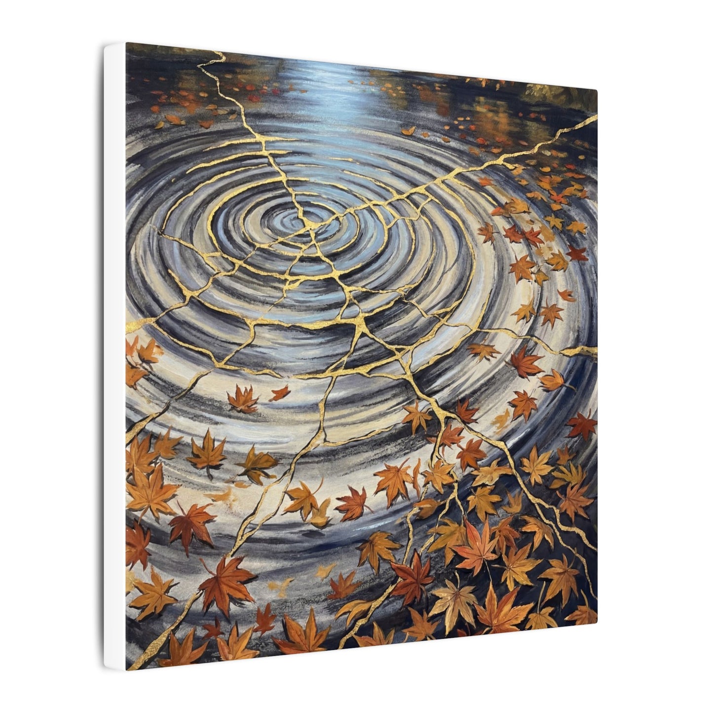 Moonlight Water Ripple Canvas Art - Kintsugi Fukinsei