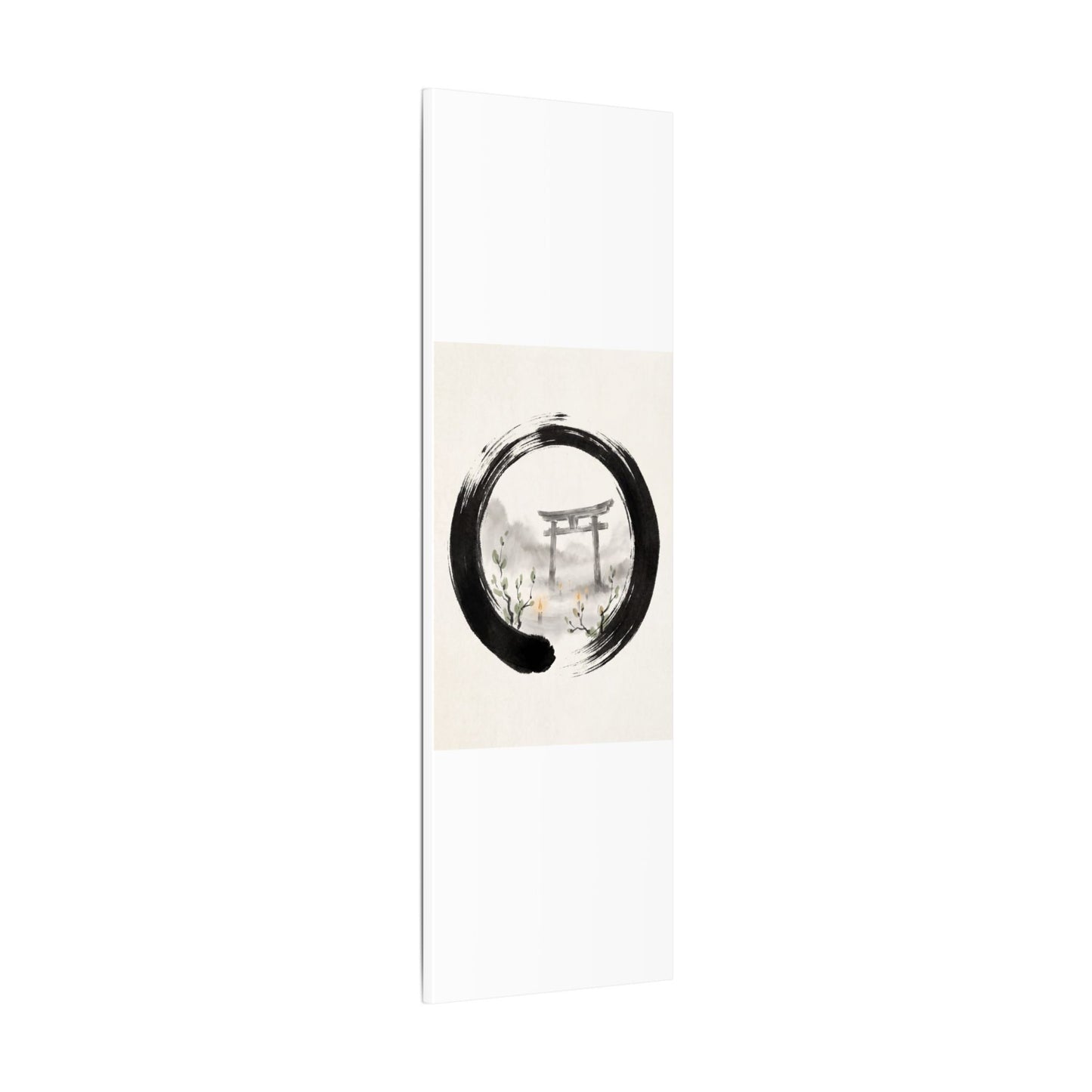 Spring Torii Gate Enso Canvas Art | Tranquil Decor