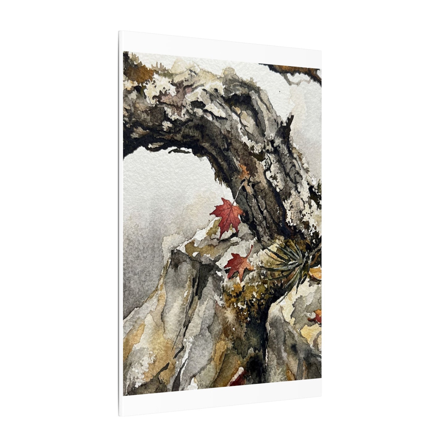 Pine Tree Autumn Canvas Art | Japandi Earthy Design