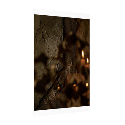 Shadow Play Dark Texture Canvas Art | Moody Dark Japandi Art