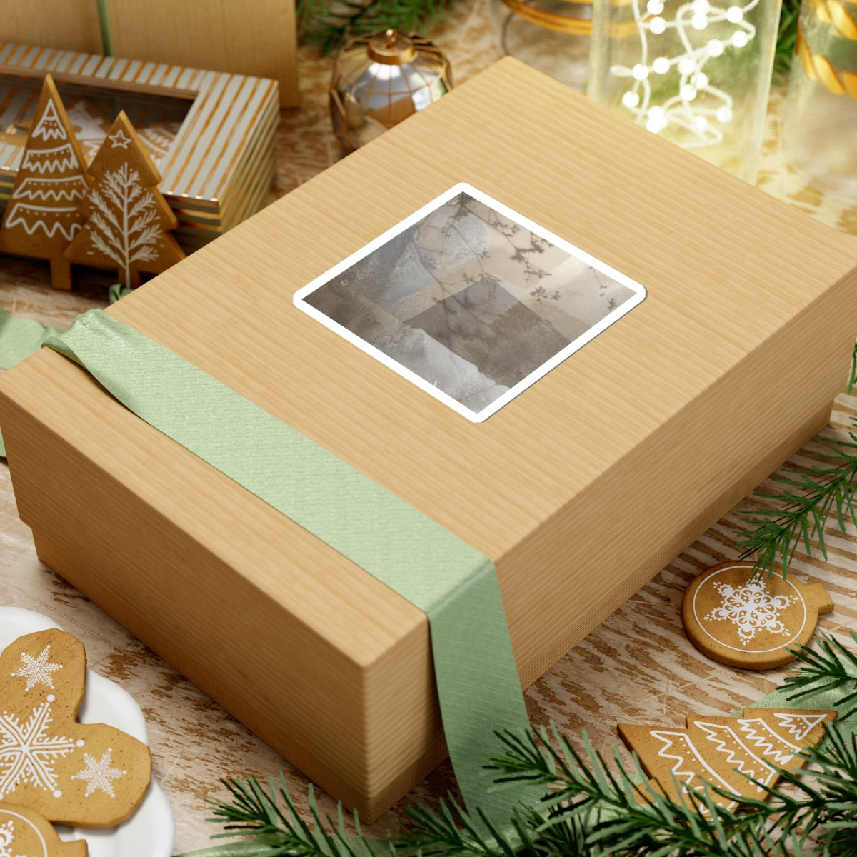 Shadow Play Sticker | Winter Japandi Texture Art