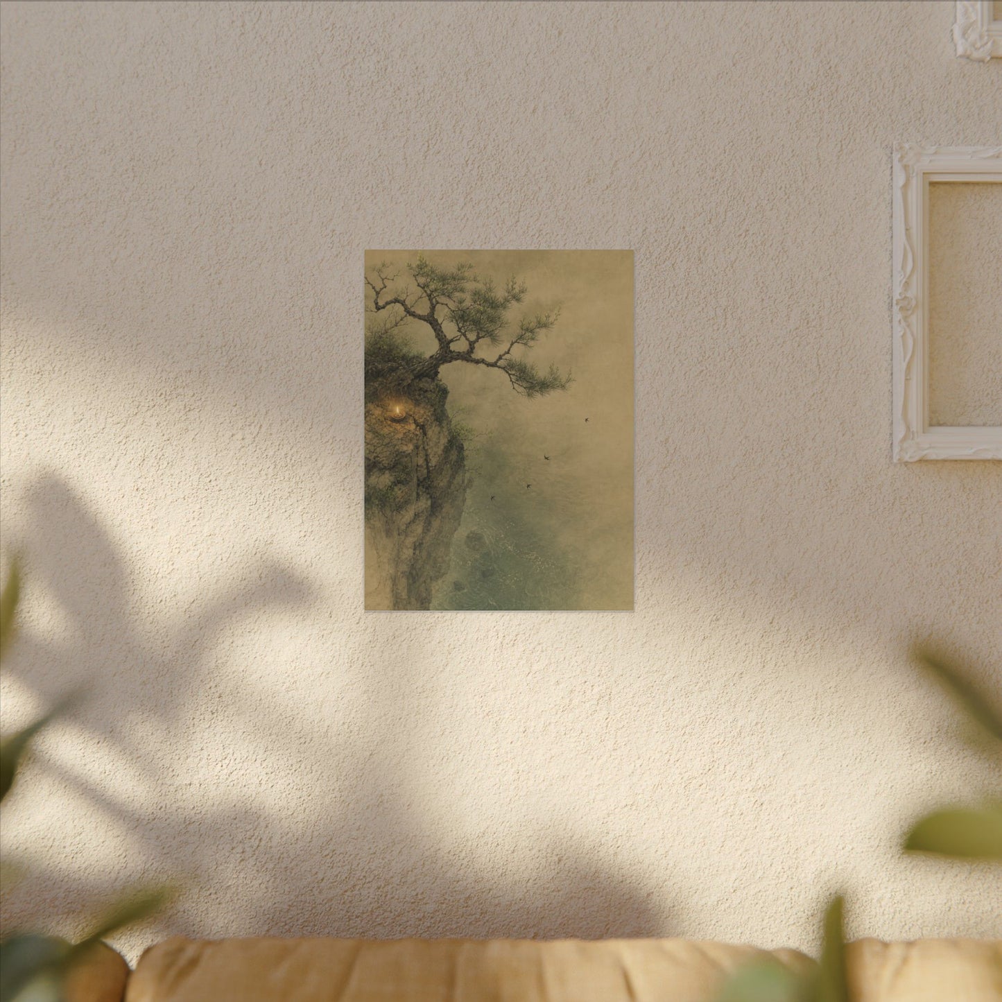 Spring Pine Tree Minimal Line Canvas Art | Earthy Decor
