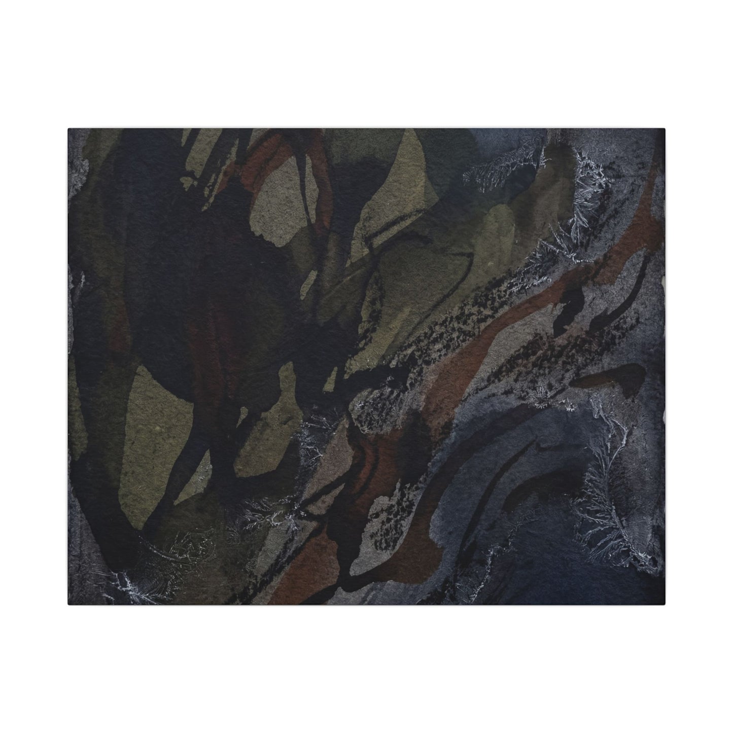 Shadow Play Winter Canvas Art | Dark Japandi Luxurious Design Art Print