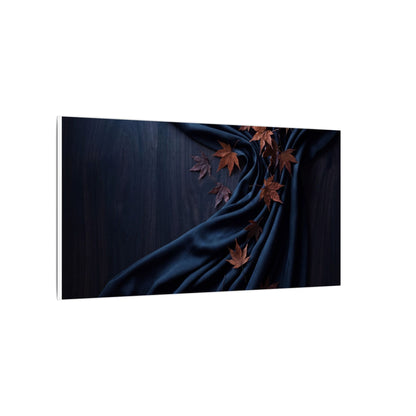 Silk Drape Autumn Canvas Art | Dark Japandi Sophisticated Design