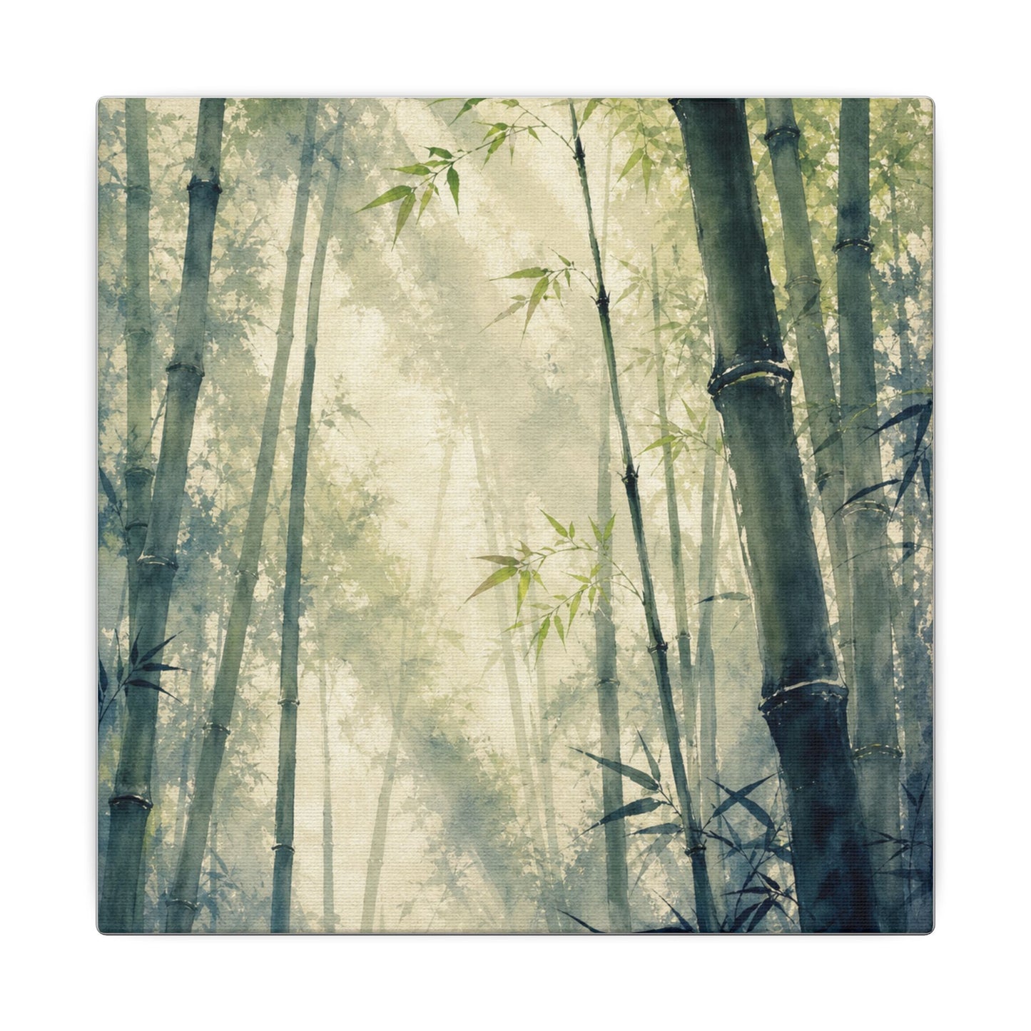 Bamboo Grove Spring Canvas Art | Zen Serene Design