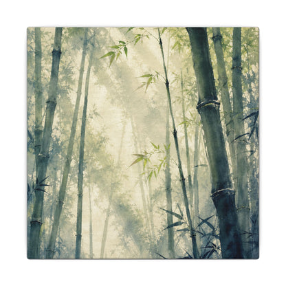 Bamboo Grove Spring Canvas Art | Zen Serene Design