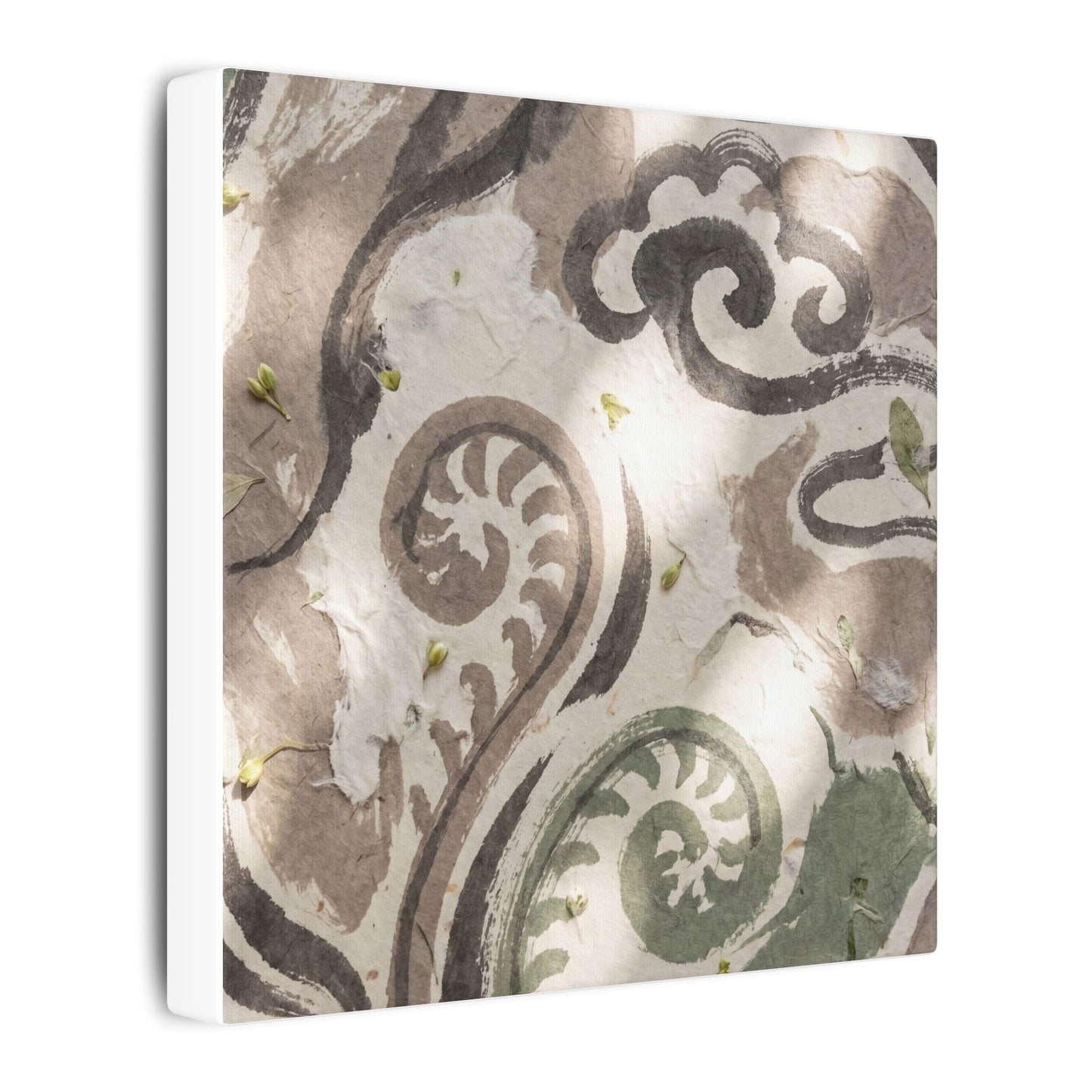 Dappled Ink Brushstroke Canvas Art - Japandi Ma