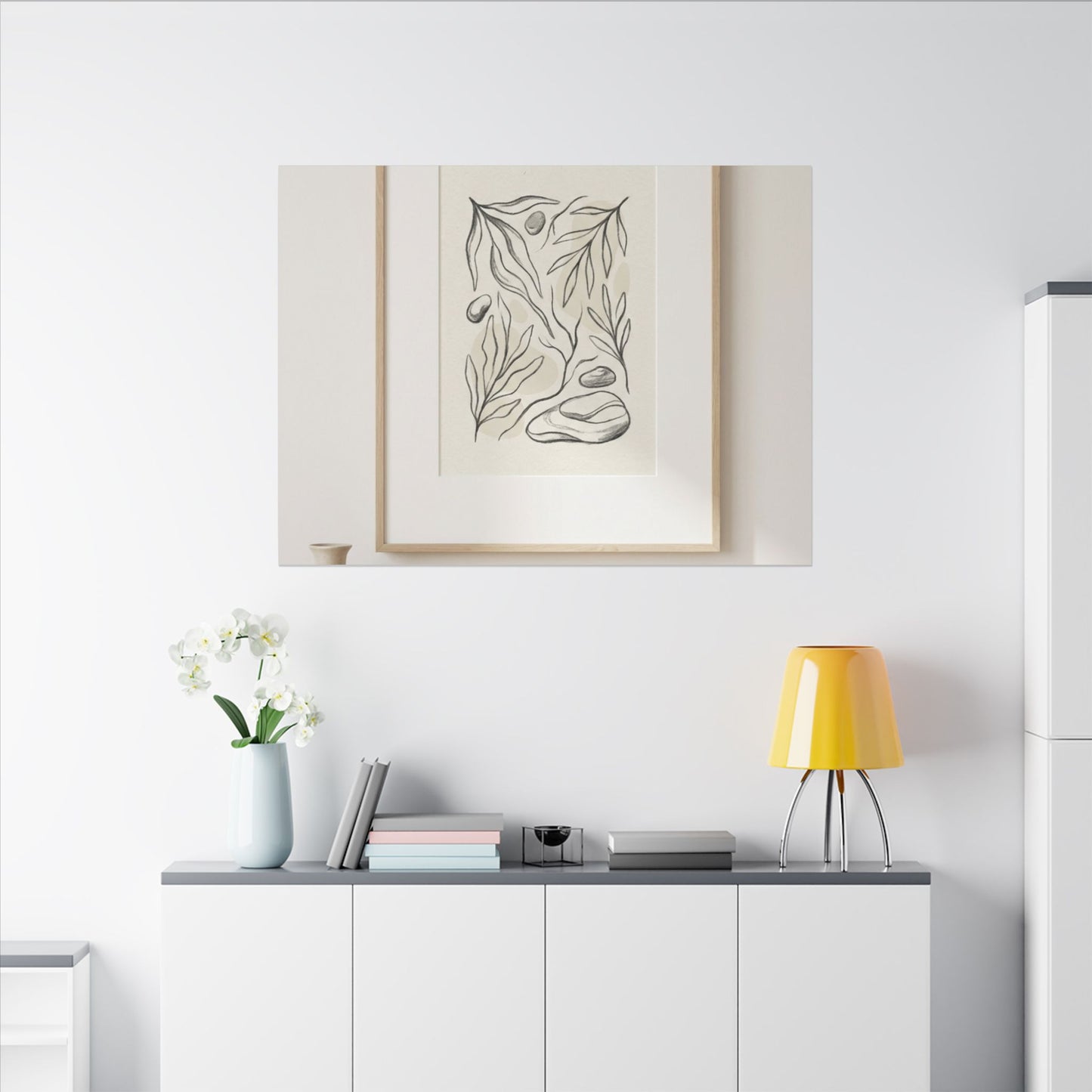 Japandi Charcoal Canvas Art