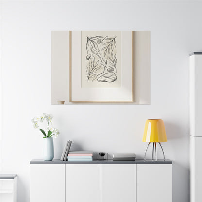 Japandi Charcoal Canvas Art