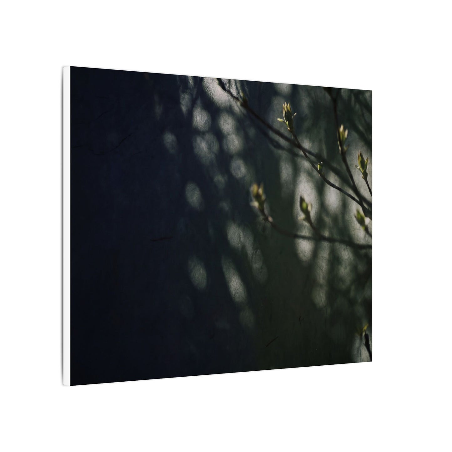 Dark Japandi Shoji Screen in Dappled | Moody Minimal Canvas Art