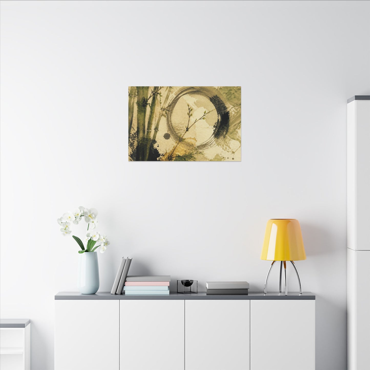Ink Brushstroke Sumi E Canvas Art | Calm Zen Art
