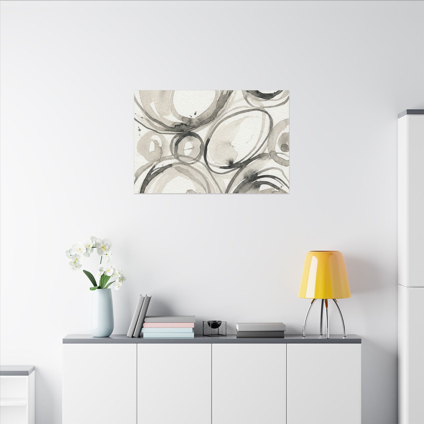 Handcrafted Feel Japandi Watercolor Canvas Art