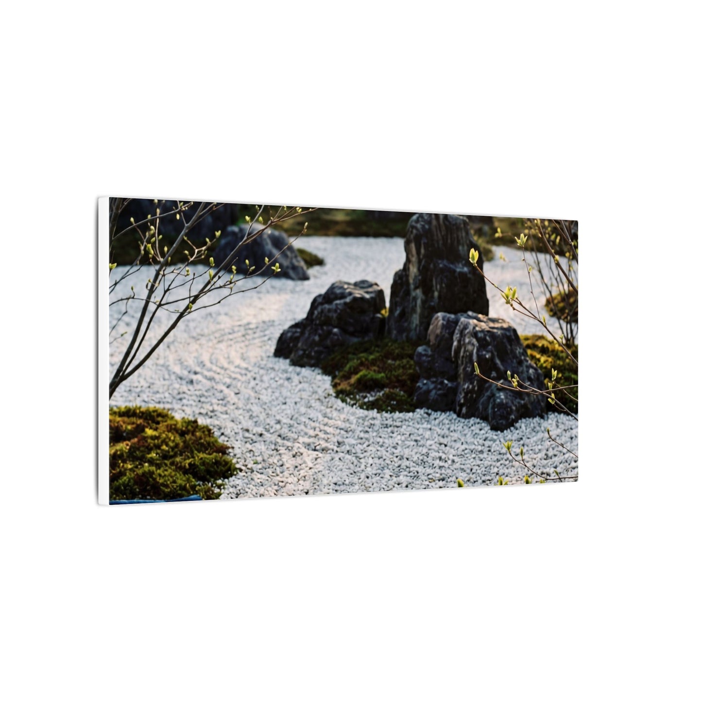 Zen Tea Ceremony in Golden Hour | Karesansui Canvas Art
