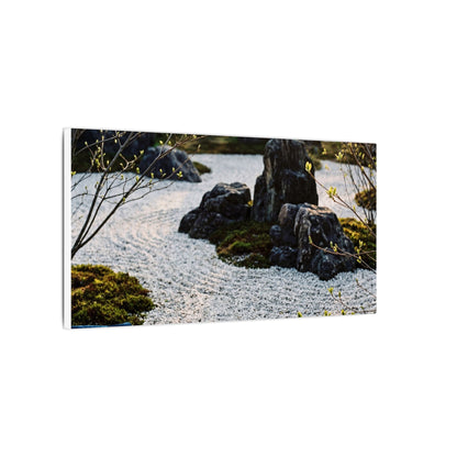 Zen Tea Ceremony in Golden Hour | Karesansui Canvas Art