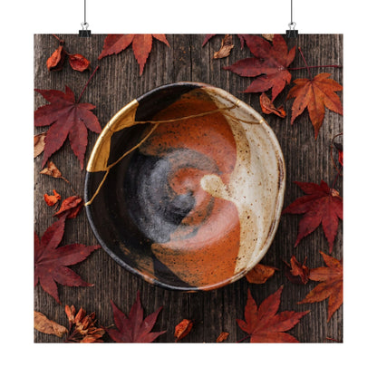 Ceramic Bowl Broken Beauty Wall Art Print | Beautiful Kintsugi Art
