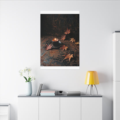 Autumn Rust Patina Shadow Zen Canvas Art | Sophisticated Decor